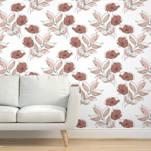 Poppy Flowers Removable Wallpaper