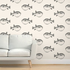 Puffer Fish Removable Wallpaper