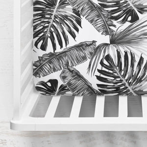 Bae's Black Palm Crib Sheet