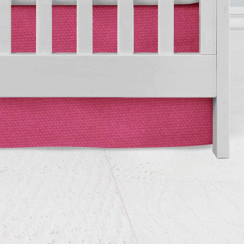 Hot Pink Crib Skirt