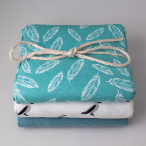Bird & Feather Swaddle Blanket Set
