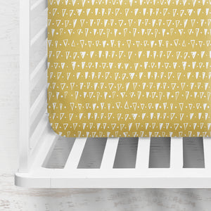 Golden Shards Organic Cotton Crib Sheet