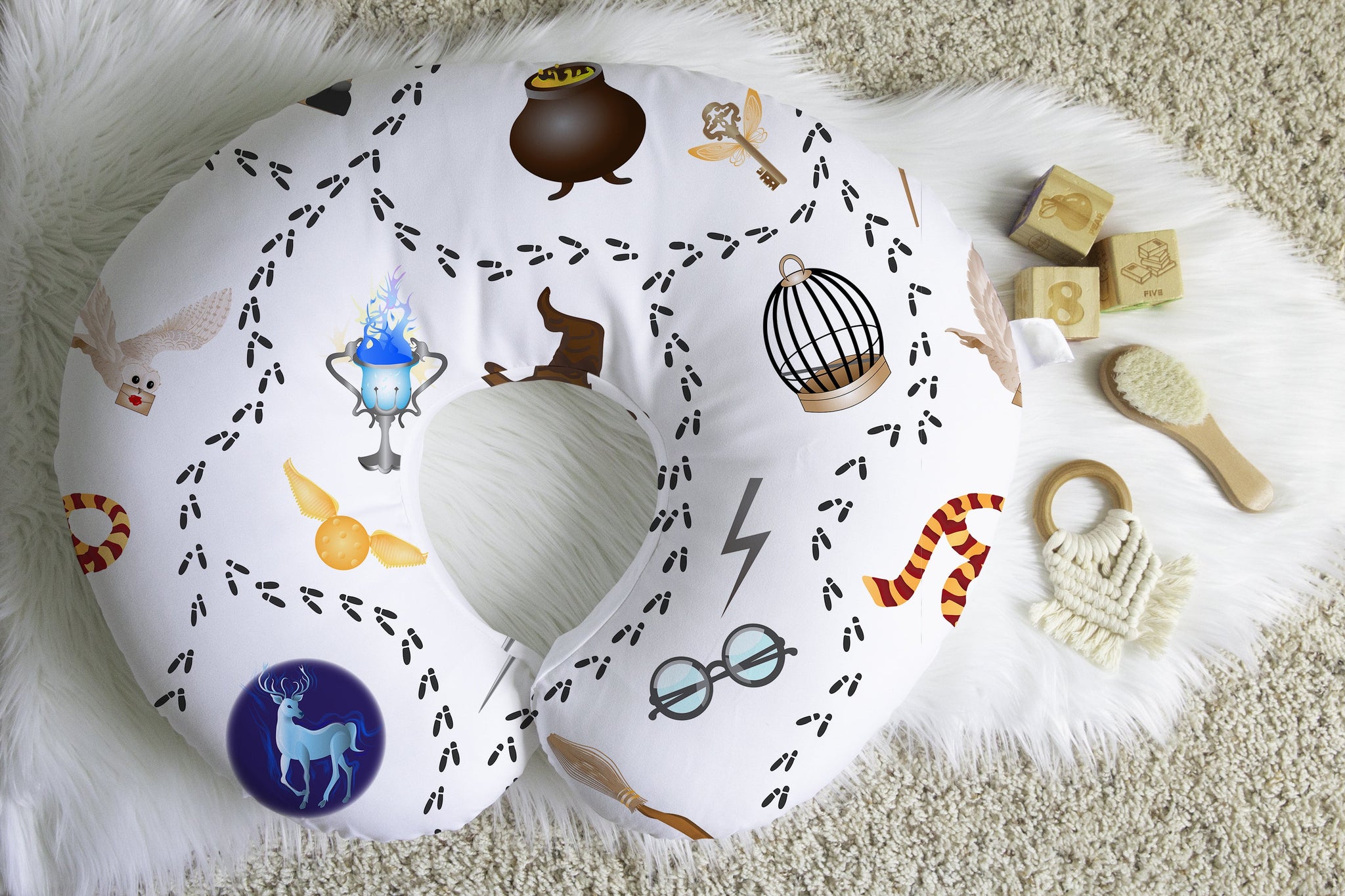 Wizardy Workshop Nursing Pillow Cover