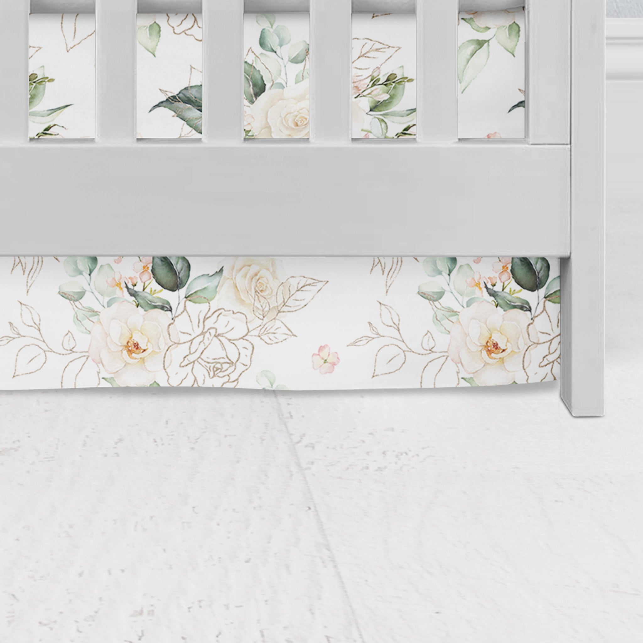 Floral Crib Skirt
