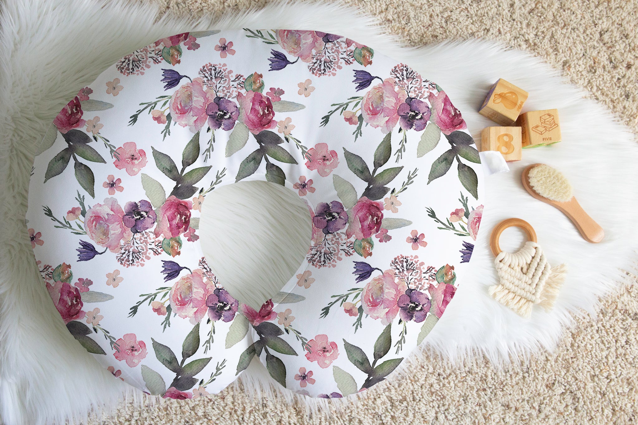 Floral Nursing Pillow Cover