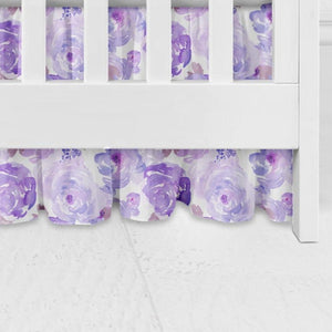 Ophelia's Orchid Floral Ruffle Crib Skirt