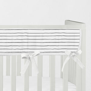 Black and White Crib Rail Cover