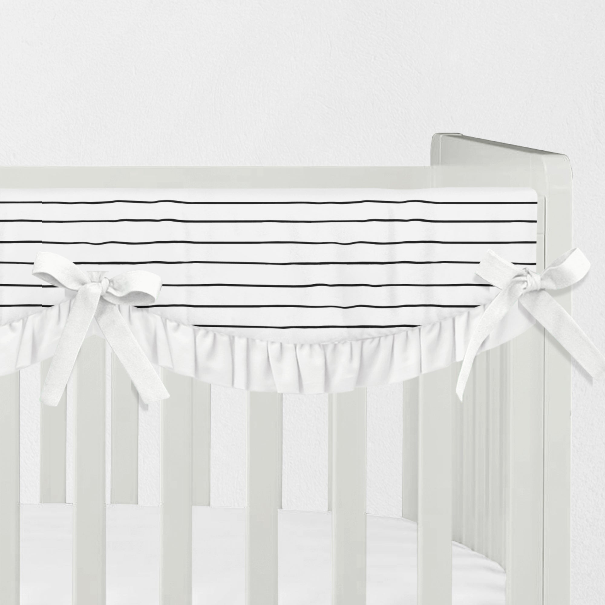 Black and White Crib Rail Cover