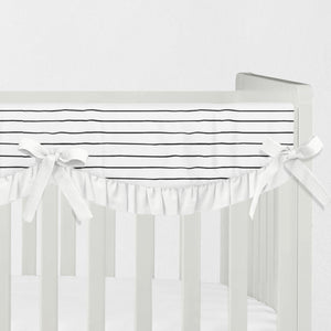 Black and White Crib Rail Cover