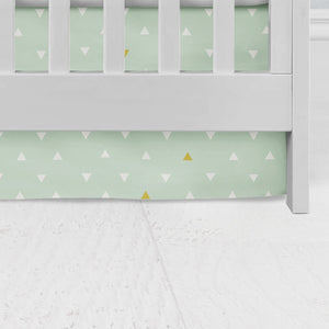 Triangle Tokens Mint Crib Skirt