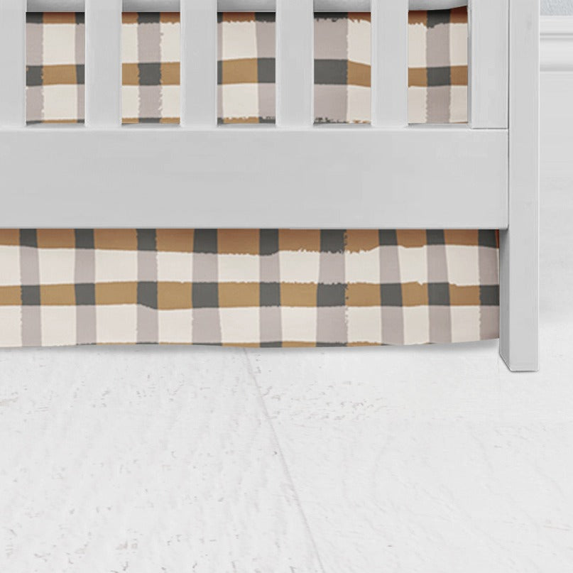 Brown Buffalo Check Crib Skirt