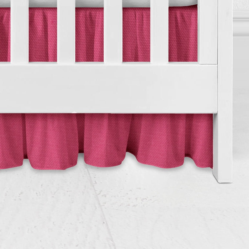 hot pink crib skirt