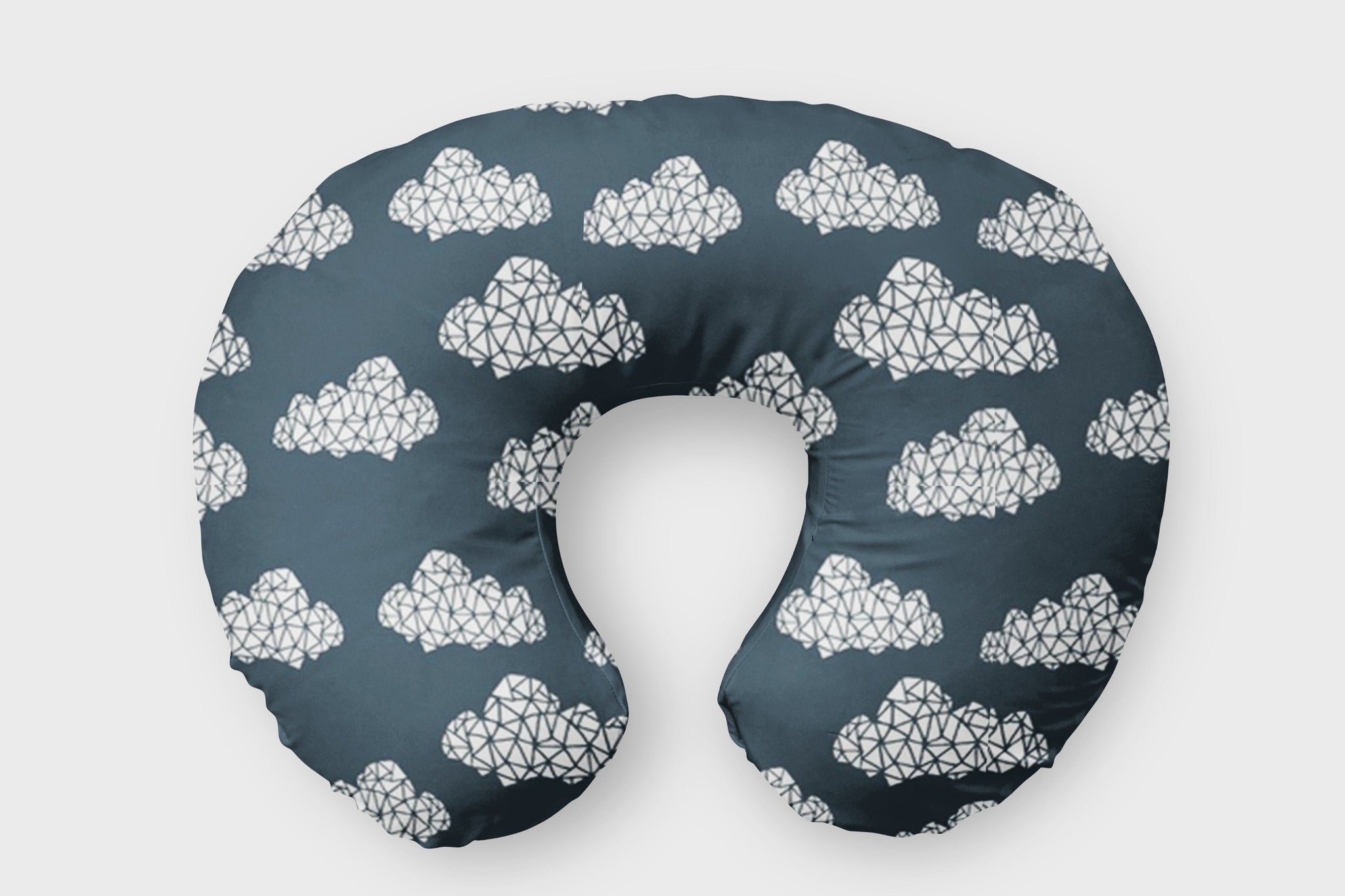 Geo Clouds Nursing Pillow Cover
