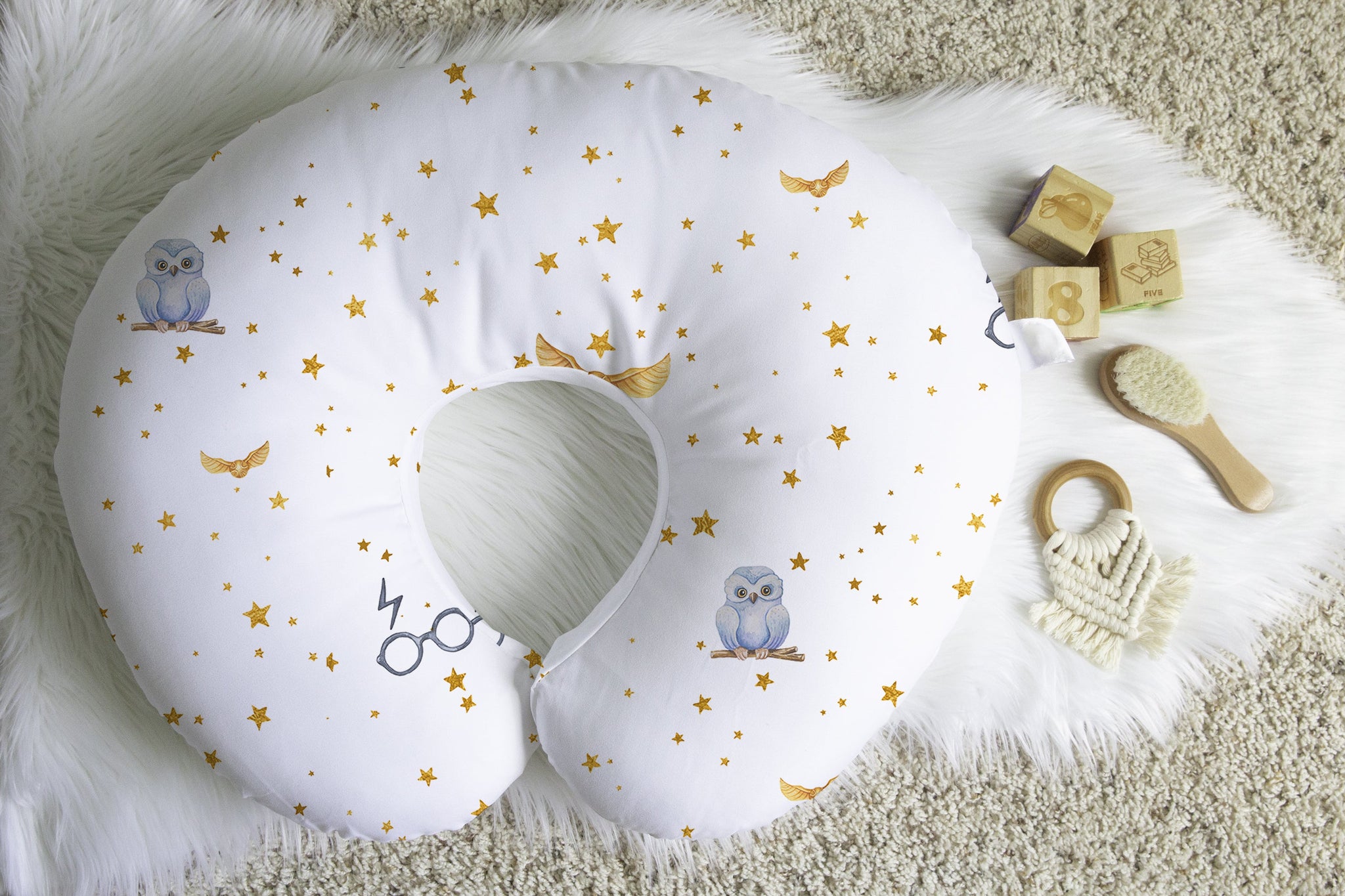 Grindelwald Golden Snitch Nursing Pillow Cover