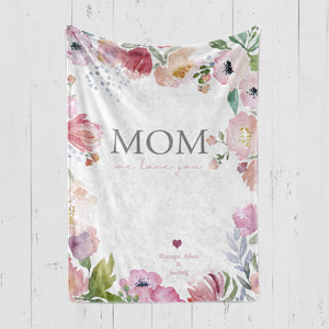Mom Floral Blanket ~ Mimi Blanket ~ Mothers Day Gift Ideas ~ Mimi Blanket ~ Mimi Gift Ideas ~ Grandma Blanket ~ Mom Throw Blanket