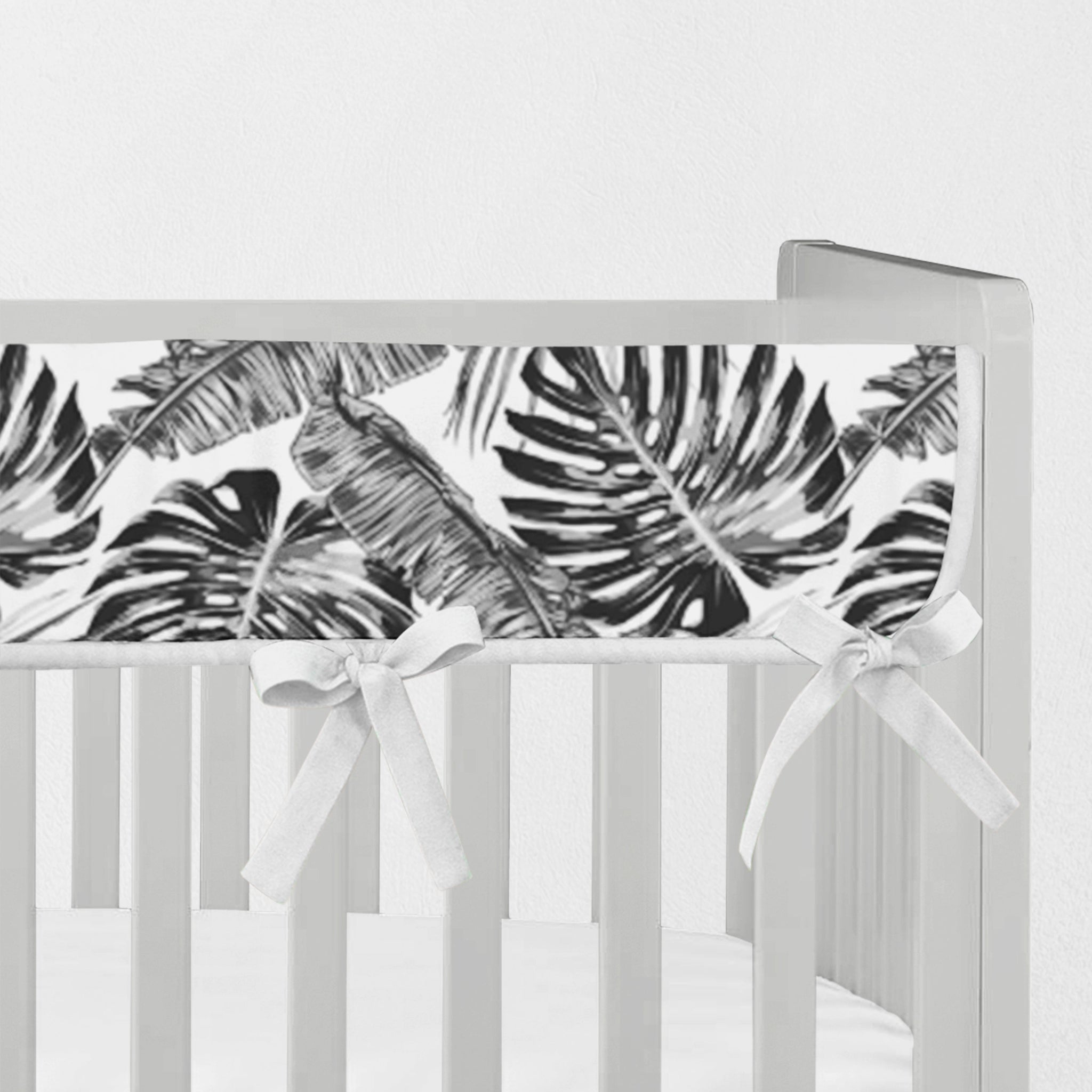 Black and White Crib Rail Cover