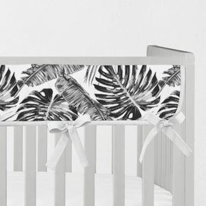 Black and White Crib Rail Cover