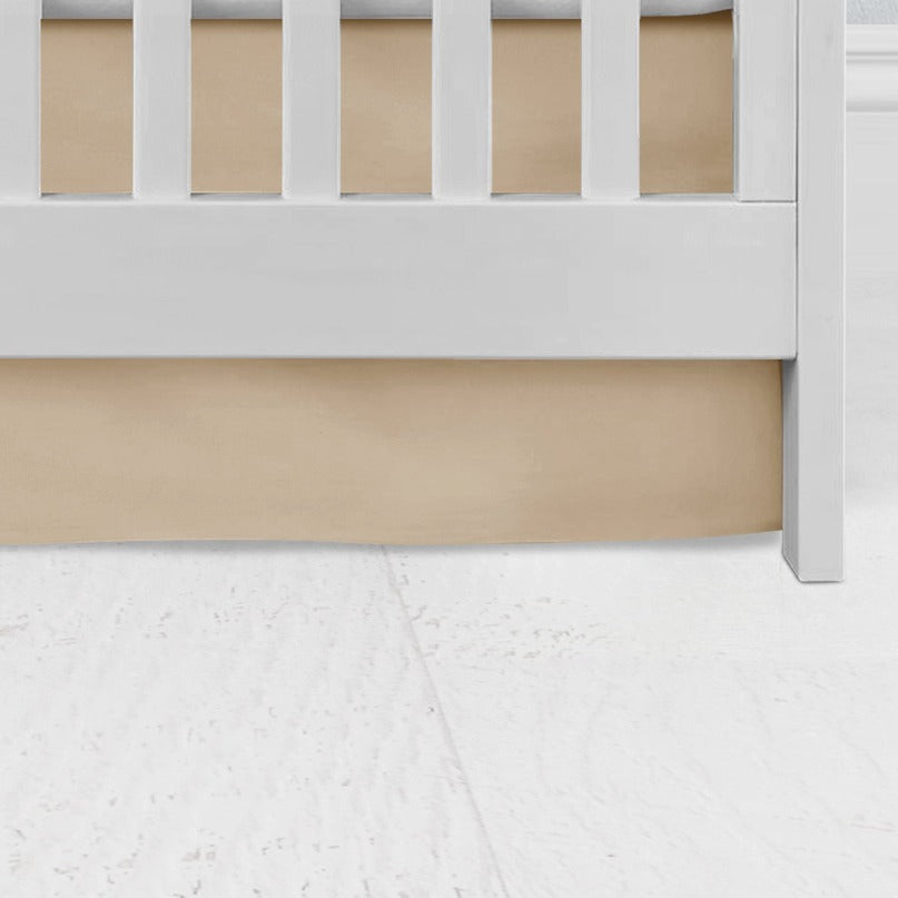 Solid Beige Crib Skirt