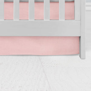 Solid Baby Pink Crib Skirt